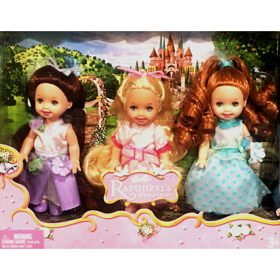 Barbie Rapunzel's Wedding Kelly Flower Girls Doll Set 2005 Mattel J9003