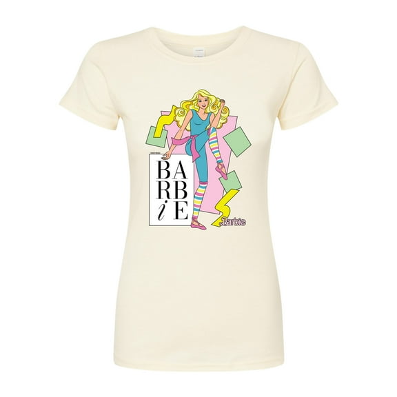 Barbie - Retro Aerobics - Juniors Fitted Graphic T-Shirt