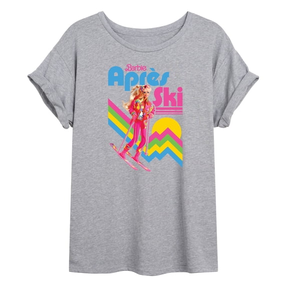 Barbie - Retro Apres Ski - Juniors Oversized Graphic T-Shirt