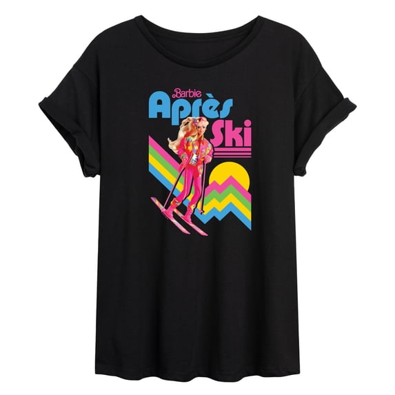 Barbie - Retro Apres Ski - Juniors Oversized Graphic T-Shirt