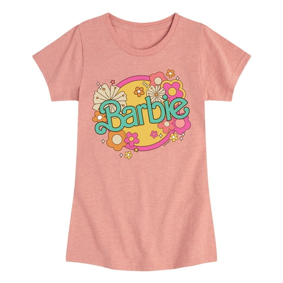 Barbie - Retro Barbie Logo - Girls Fitted Short Sleeve Graphic T-Shirt
