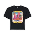 thumbnail image 1 of Barbie - Retro Chateau And Chill - Juniors Cropped Graphic T-Shirt, 1 of 4