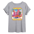 thumbnail image 1 of Barbie - Retro Chateau And Chill - Juniors Oversized Graphic T-Shirt, 1 of 4