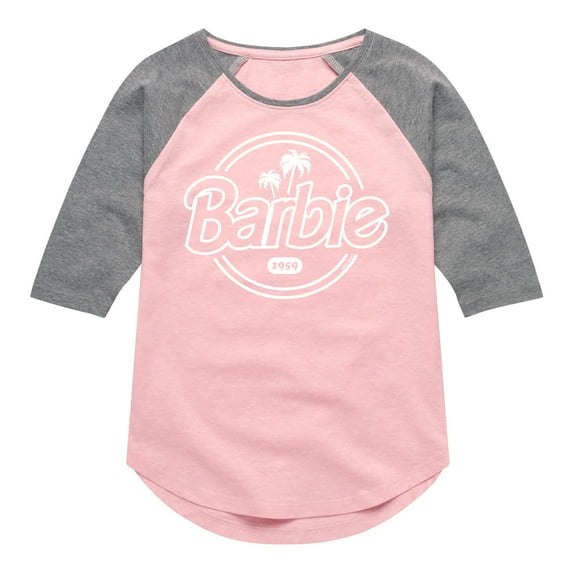 Barbie - Retro Logo 1959 - Toddler & Youth Girls Raglan Graphic T-Shirt