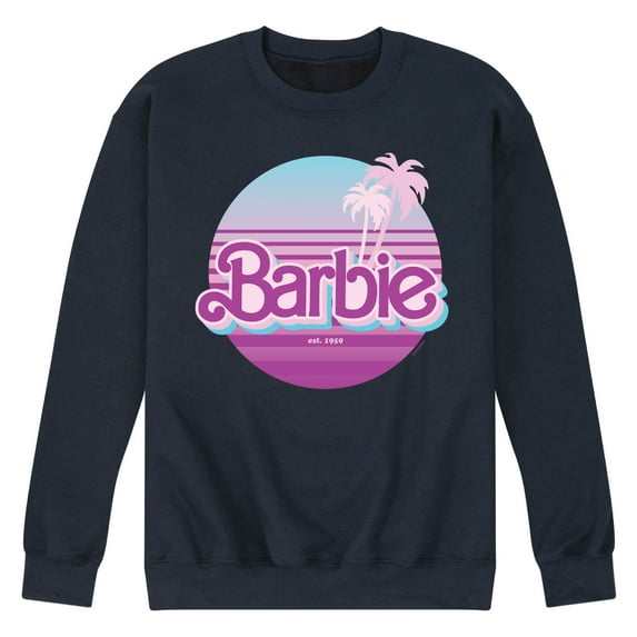 Barbie - Retro Summer Sunset - Men's Crew Neck Fleece Pullover