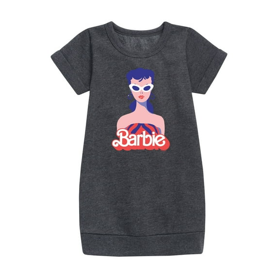 Barbie - Retro Swimsuit - Original Logo - Toddler And Youth Girls Fleece Dress