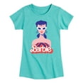 thumbnail image 1 of Barbie - Retro Swimsuit - Original Logo - Toddler And Youth Girls Raglan Graphic T-Shirt, 1 of 4