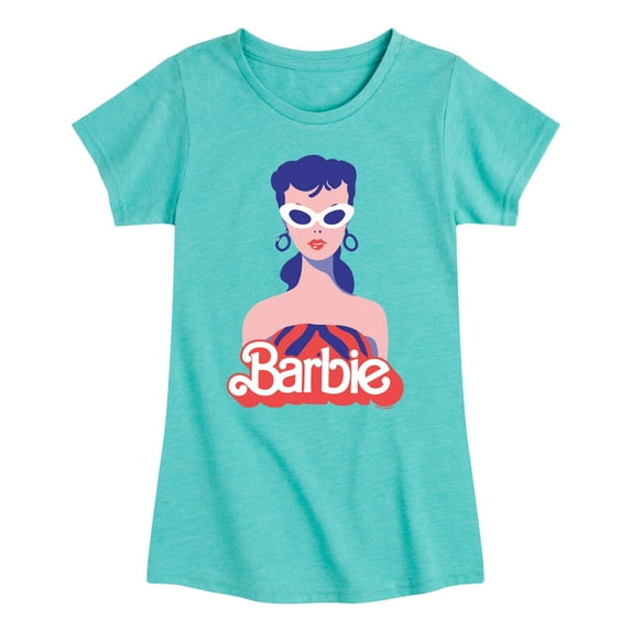Barbie - Retro Swimsuit - Original Logo - Toddler And Youth Girls Raglan Graphic T-Shirt