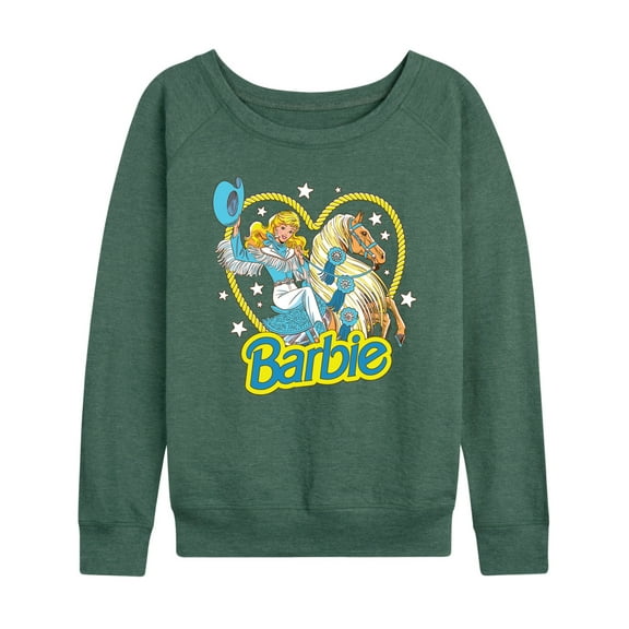 Barbie - Retro Western Comic - Women's French Terry Long Sleeve Shirt