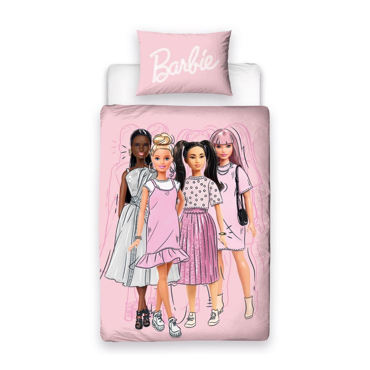 Barbie Reversible Figures Duvet Set