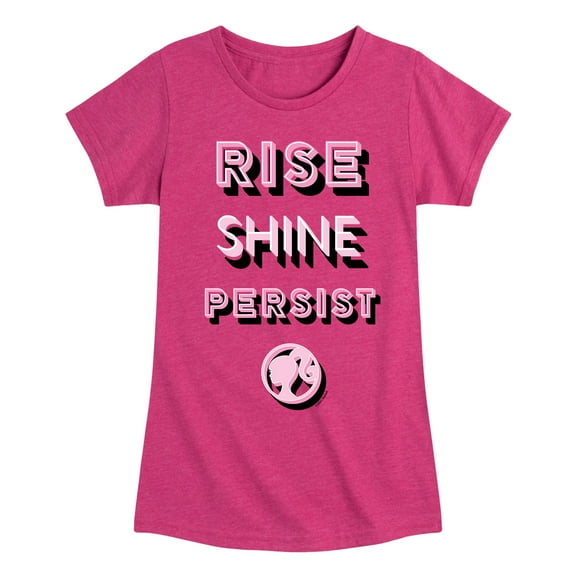 Barbie - Rise Shine Persist - Toddler And Youth Girls Short Sleeve Graphic T-Shirt