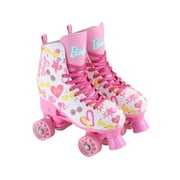 Barbie Roller Skates, Indoor/Outdoor Skates with Adjustable Straps, Size A, 3-6, Pink, Unisex
