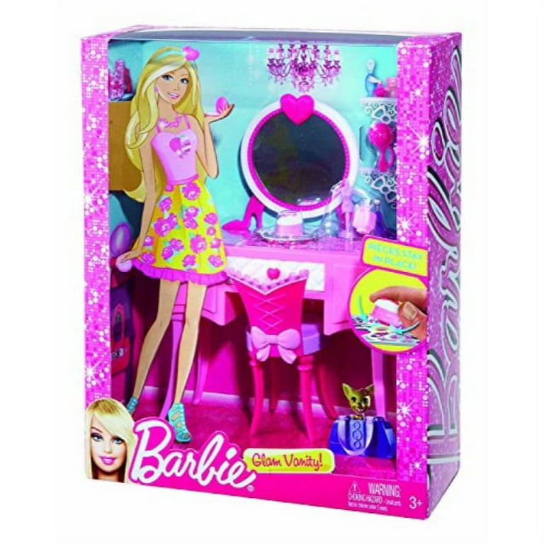 Barbie Doll Glam Vanity Play Set - Walmart.com
