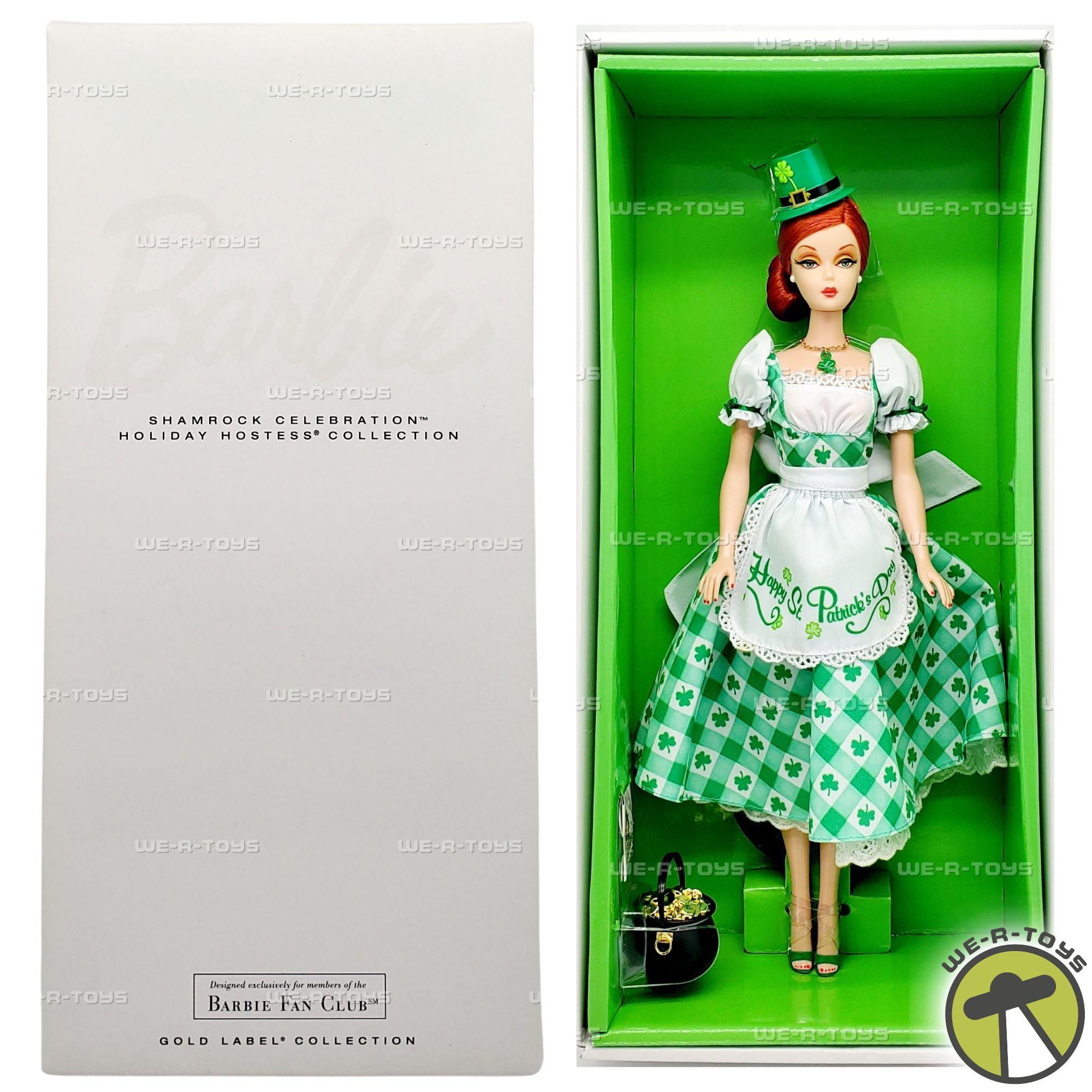 Barbie Shamrock Celebration Doll Holiday Hostess Collection Gold