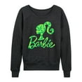 thumbnail image 1 of Barbie - Shamrock Pattern Logo - Women's Lightweight French Terry Long Sleeve Shirt, 1 of 5