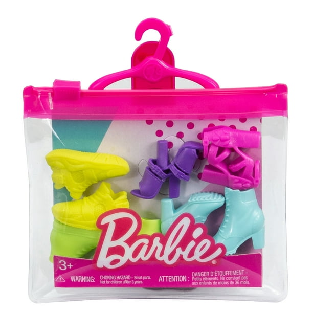 Barbie Shoe Accessory Pack with 5 Pairs of Colorful Doll Shoes (Heels