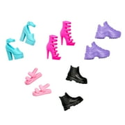 Barbie Doll Accessories, 5 Pairs of Shoes Including Heels, Sneakers, Boots & Sandals