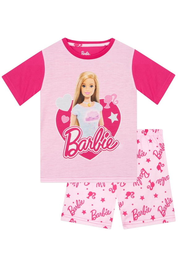 Short Pyjama Set Girls Pink Sizes 4-12