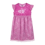 Barbie Short Sleeve Sleep Fantasy Gown, One-Piece, Sizes 4-12