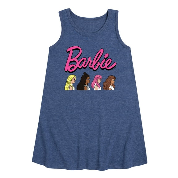 Barbie - Side Profiles with Friends - Toddler and Youth Girls A-line Dress