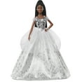 thumbnail image 1 of Barbie Signature 2021 Holiday Barbie Doll (12-inch, Brunette Braids) In Silver Gown, 1 of 7