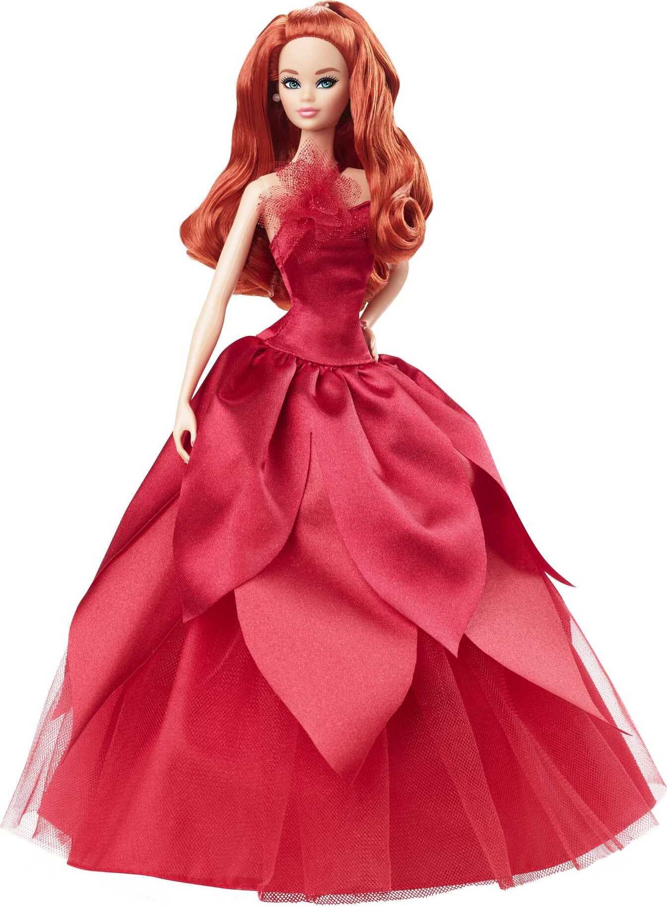 Barbie Signature 2022 Holiday Barbie Doll (Red Hair), 6 Years and