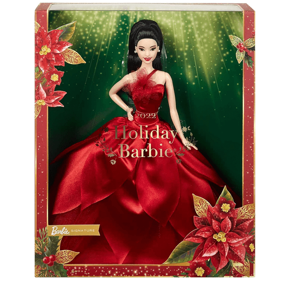 Barbie Signature 2022 Holiday Barbie Doll (Straight Black Hair) HCC05