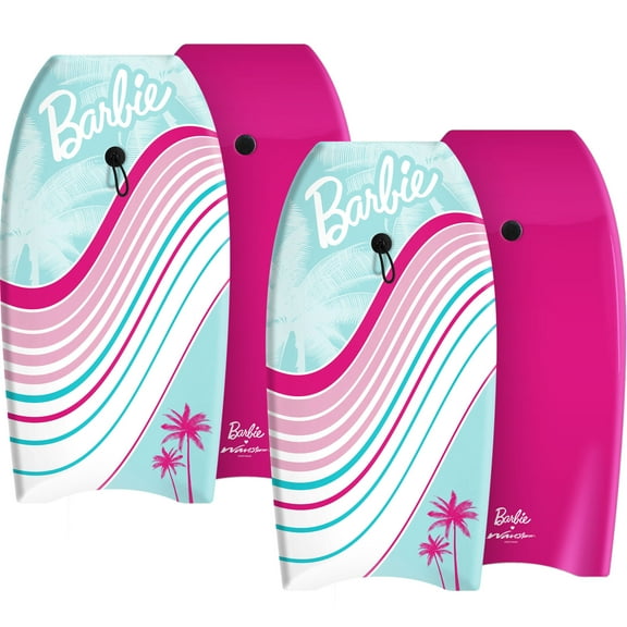 Barbie Signature 36in Bodyboard by Wavestorm 2-Pack | Graphic Top Deck with High Density Slick Bottom | for Kids and Adults | Basic Leash Included