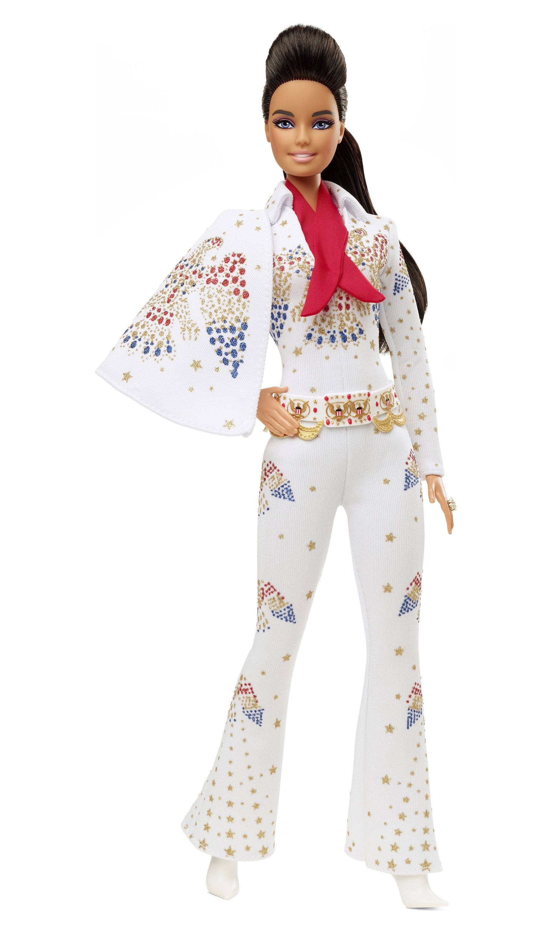 Barbie Signature Elvis Presley Collectible Barbie Doll Wearing "American Eagle" Jumpsuit - image 1 of 7