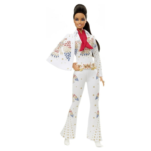 Barbie Signature Elvis Presley Collectible Barbie Doll Wearing "American Eagle" Jumpsuit