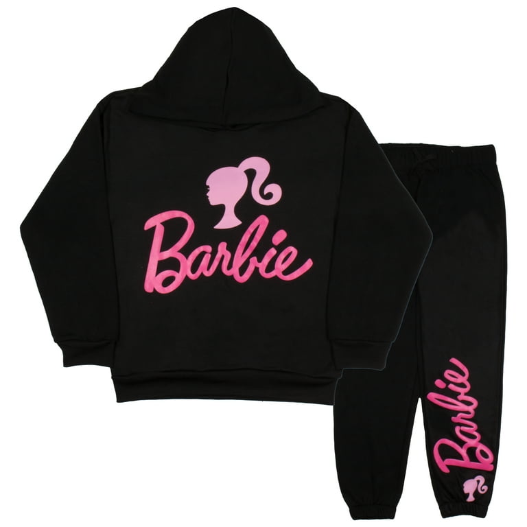 Barbie Sweater Hoodie & Joggers Outfit Set Women's PLUS SIZE 0X