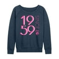thumbnail image 1 of Barbie Since 1959 Stacked  - Ladies French Terry Long Sleeve Shirt, 1 of 4