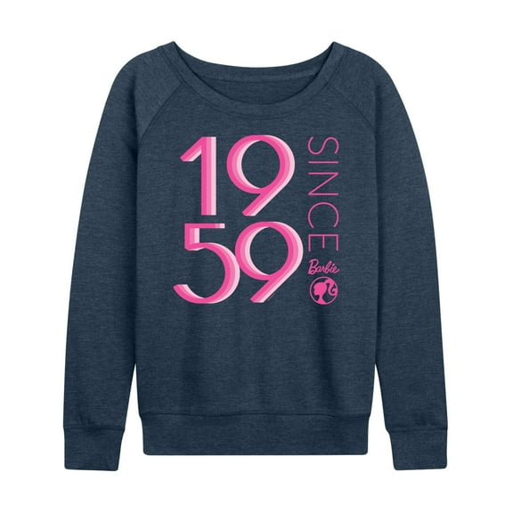 Barbie Since 1959 Stacked - Ladies French Terry Long Sleeve Shirt