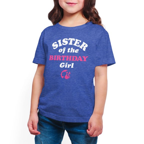 Barbie - Sister of The Birthday Girl - Toddler And Youth Girls Short Sleeve Graphic T-Shirt