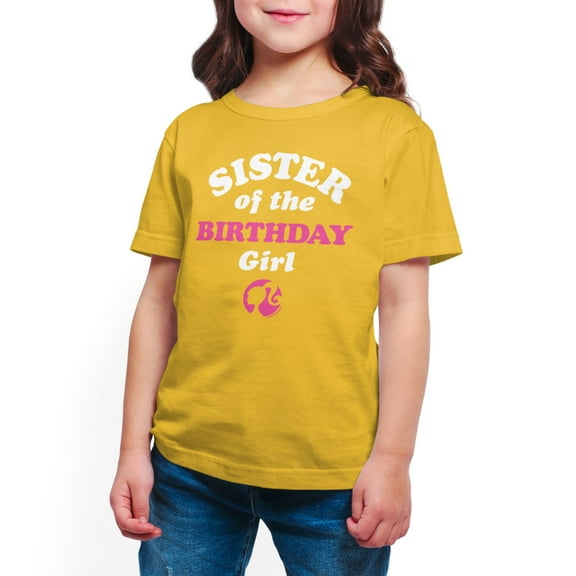 Barbie - Sister of The Birthday Girl - Toddler And Youth Girls Short Sleeve Graphic T-Shirt