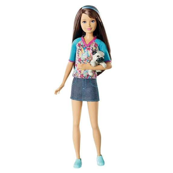 Barbie Sisters Skipper Doll & Pet Pug Dog