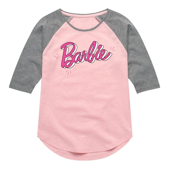 Barbie - Sketch Original - Toddler And Youth Girls Raglan Graphic T-Shirt