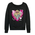 thumbnail image 1 of Barbie - Sketchy Hearts Barbie - Women's Lightweight French Terry Long Sleeve Shirt, 1 of 5