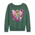 thumbnail image 1 of Barbie - Sketchy Hearts Barbie - Women's Lightweight French Terry Long Sleeve Shirt, 1 of 5