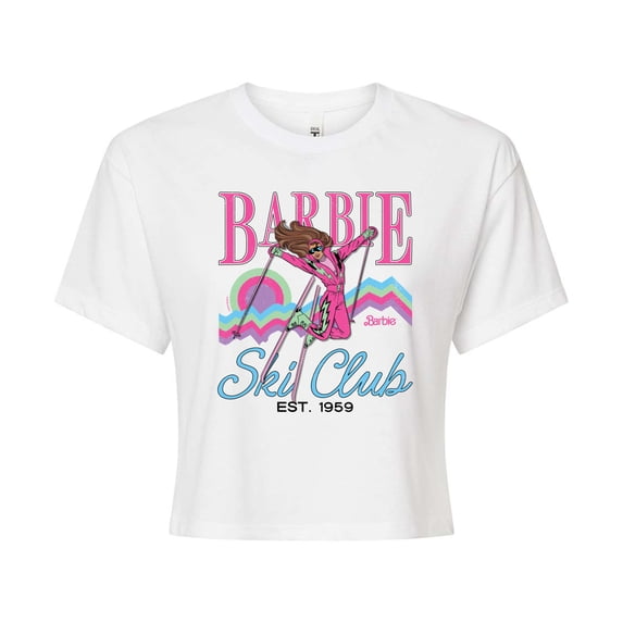 Barbie - Ski Club - Juniors Cropped Graphic T-Shirt