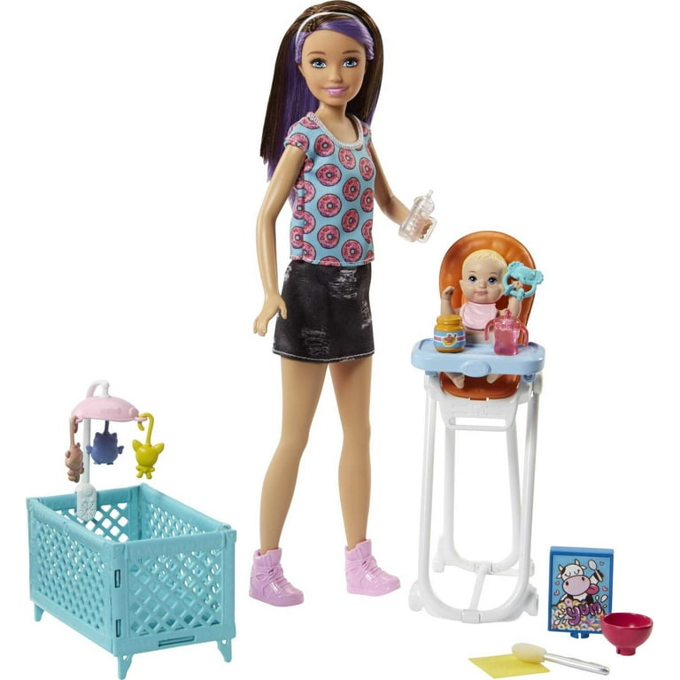 Barbie Babysitters Inc Doll Playset Baby Set with Babysitting