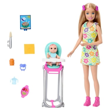 Barbie Skipper Babysitters Inc & Playset, Includes Doll, Baby, and Mealtime Accessories