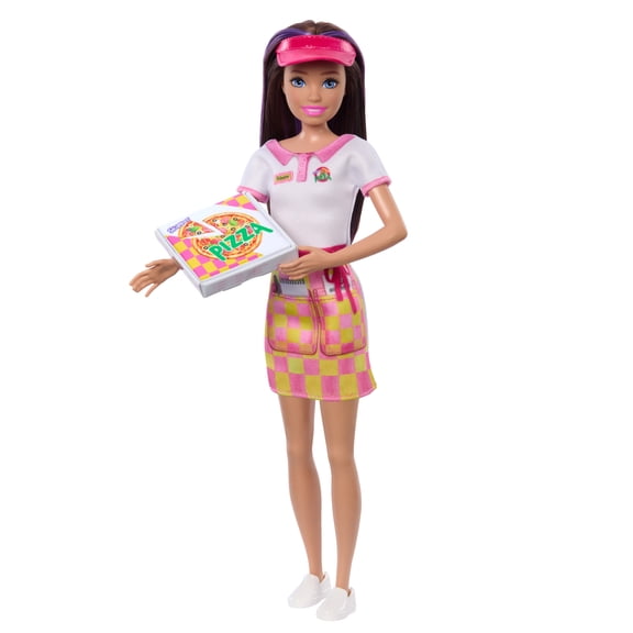 Barbie Skipper First Jobs, Pizzeria Waitress Doll with Accessories, Includes Pizza & Takeout Box