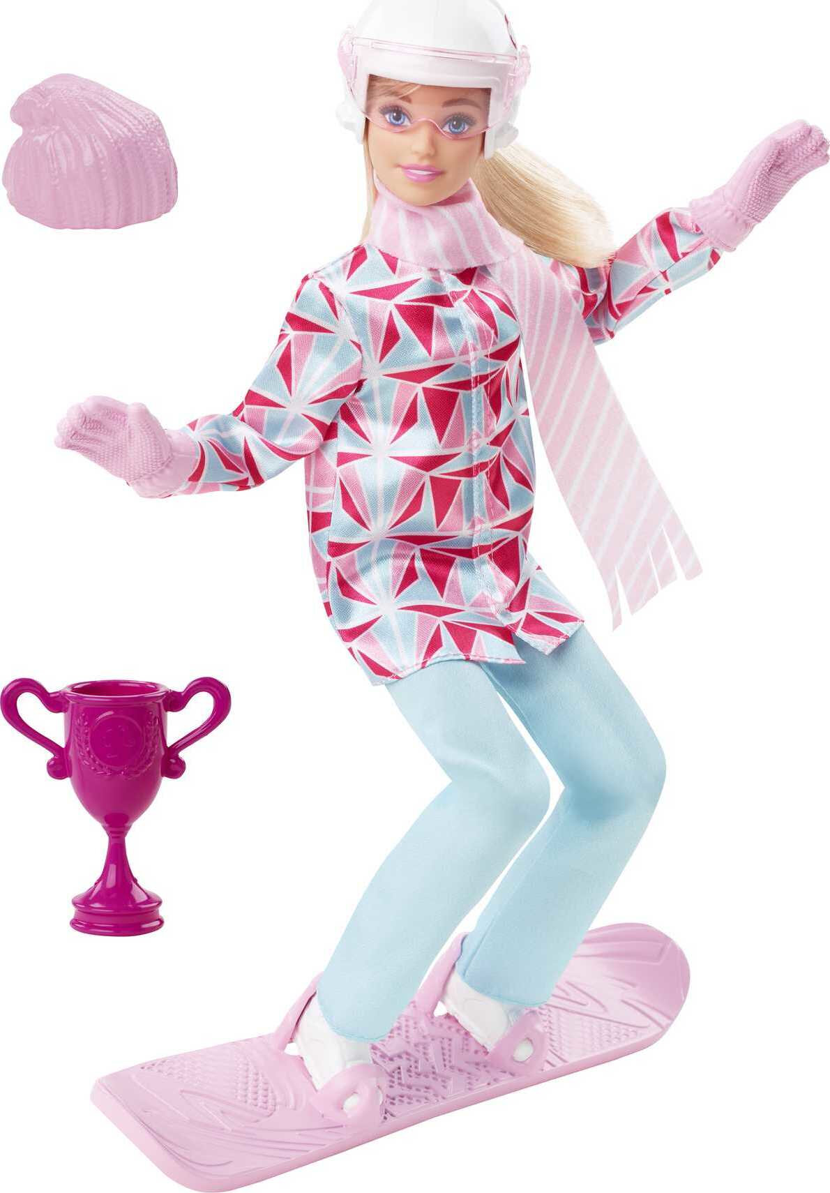Barbie Snowboarder Fashion Doll Dressed in Jacket, Pants & Helmet, with Blonde Hair - image 1 of 6