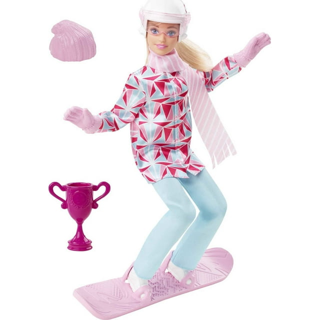 Barbie Snowboarder Fashion Doll Dressed in Jacket, Pants & Helmet, with Blonde Hair