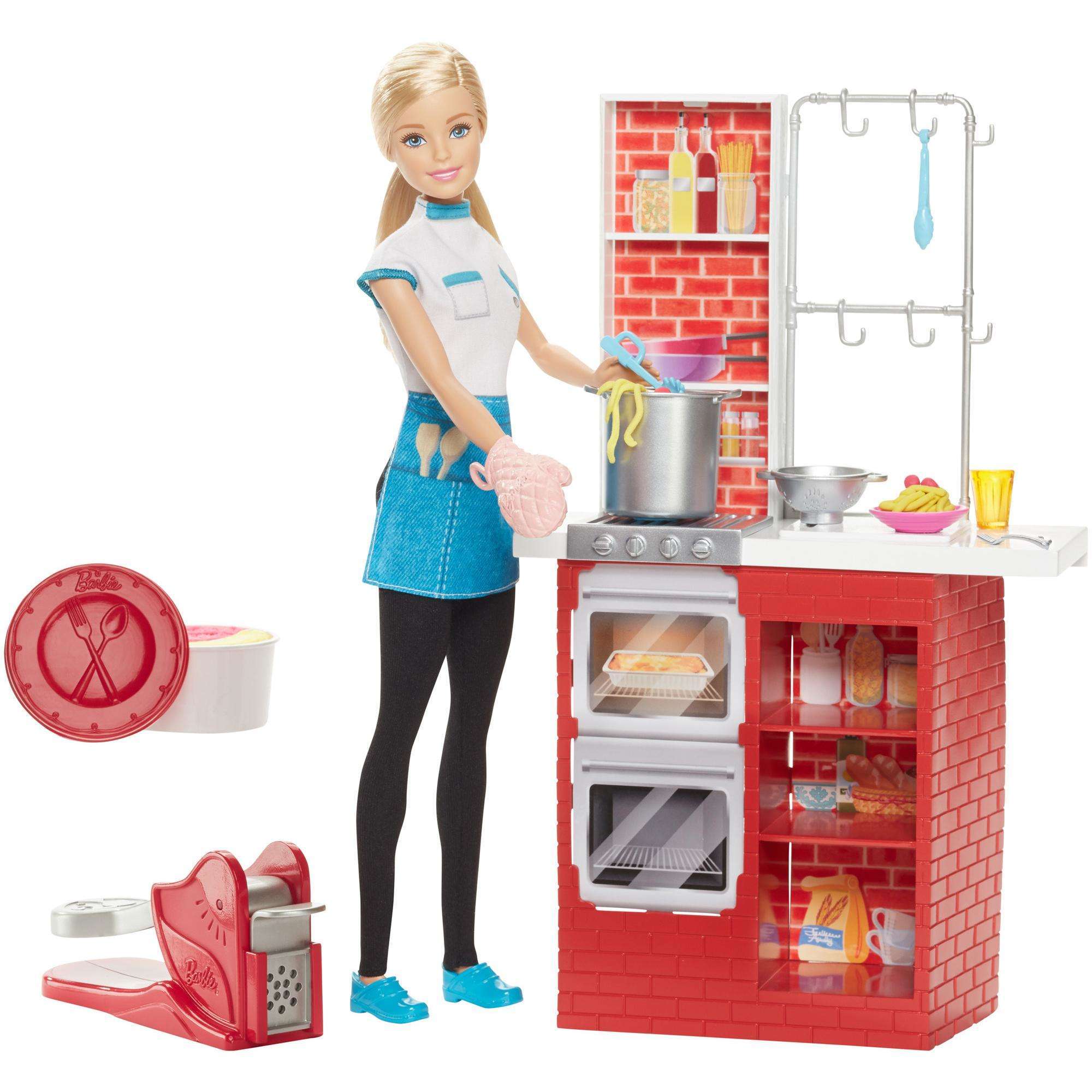 Barbie Spaghetti Chef Doll & Playset - image 1 of 14