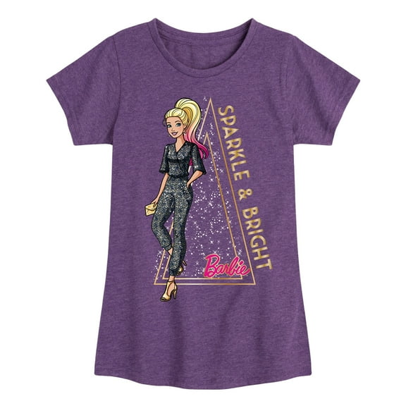 Barbie - Sparkle And Bright Barbie - Toddler And Youth Short Sleeve Graphic T-Shirt