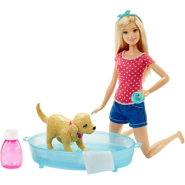 Barbie Splish Splash Pup Play Set Walmart