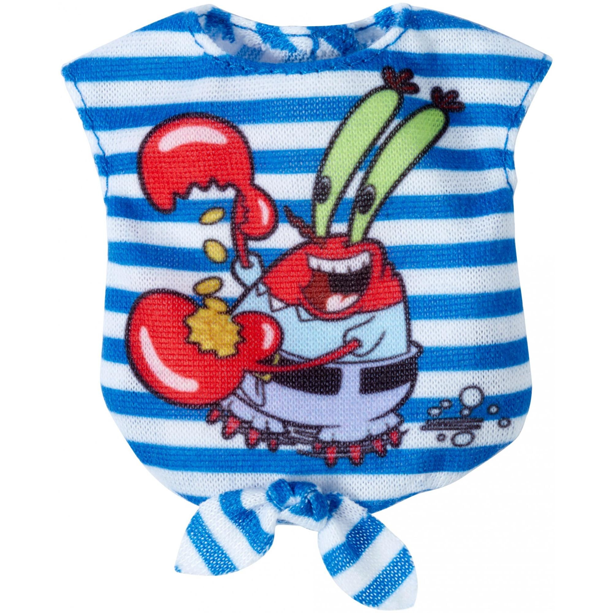 Barbie Spongebob Squarepants Fashion Pack Blue Striped Mr. Krabs Top Walmart