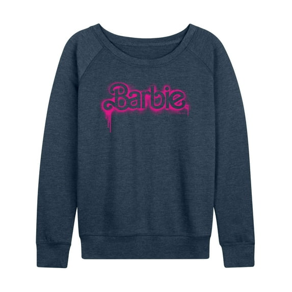 Barbie - Spray Painted Dripping - Women's Lightweight French Terry Long Sleeve Shirt